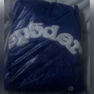 Spyder Blue Hoodie with White Logo